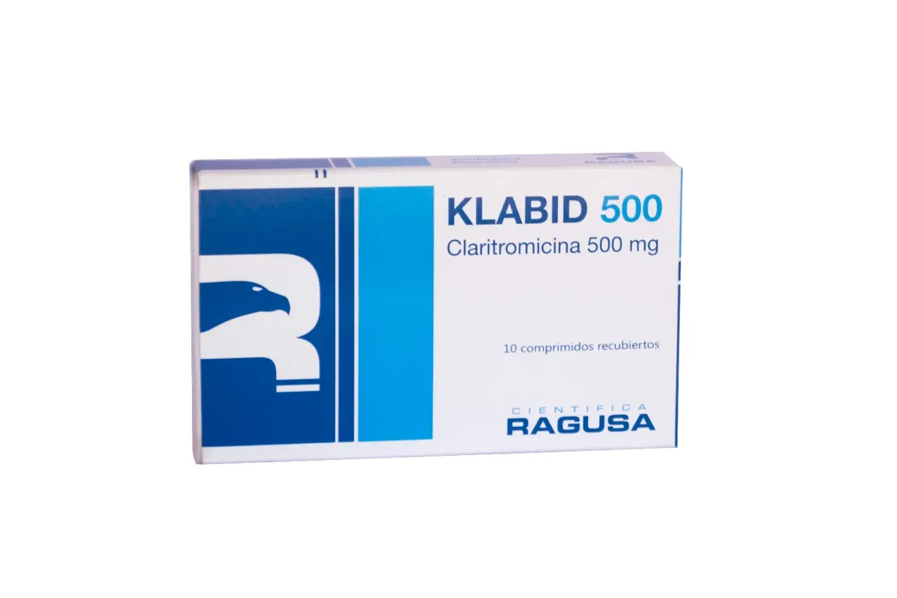 Klabid 500 - Caja x 10 comprimidos recubiertos
